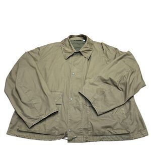 UNIQLO Mens Utility Short Blouson Jacket Oversized Outdoor Travel Brown size XL